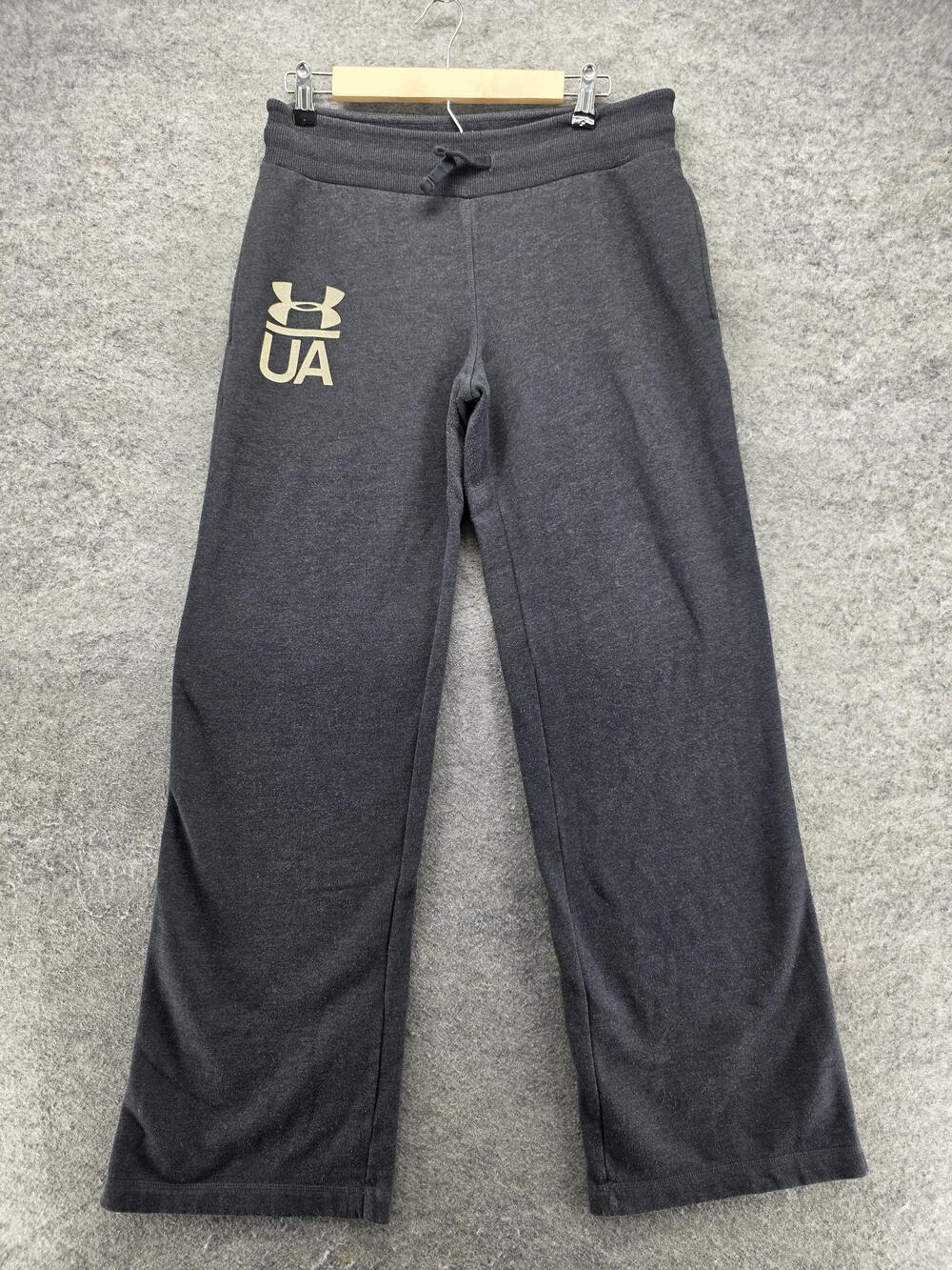 Under Armour Pants Mens M Gray ColdGear Sweatpants Fleece Drawstring Pockets